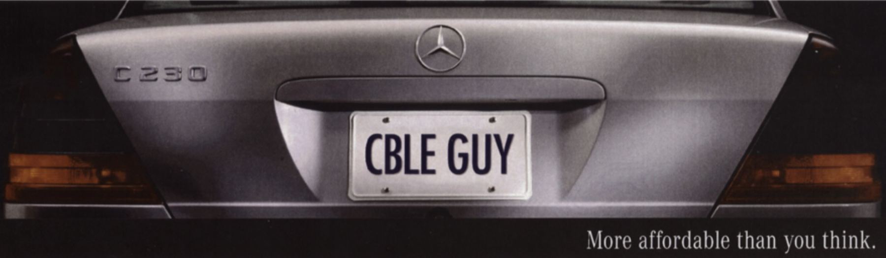 Mercedes-Benz C230 billboard: CBLE GUY. More affordable than you think.