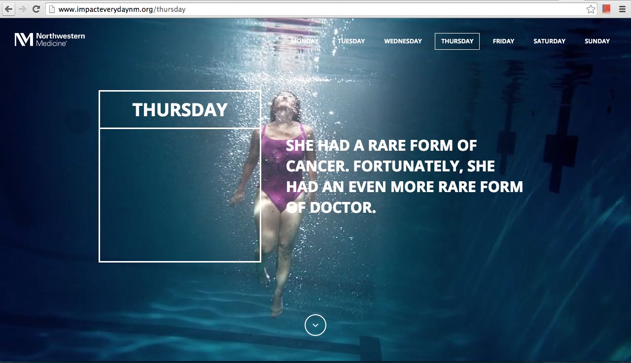 Northwestern Medicine ImpactEveryDayNM.org story page